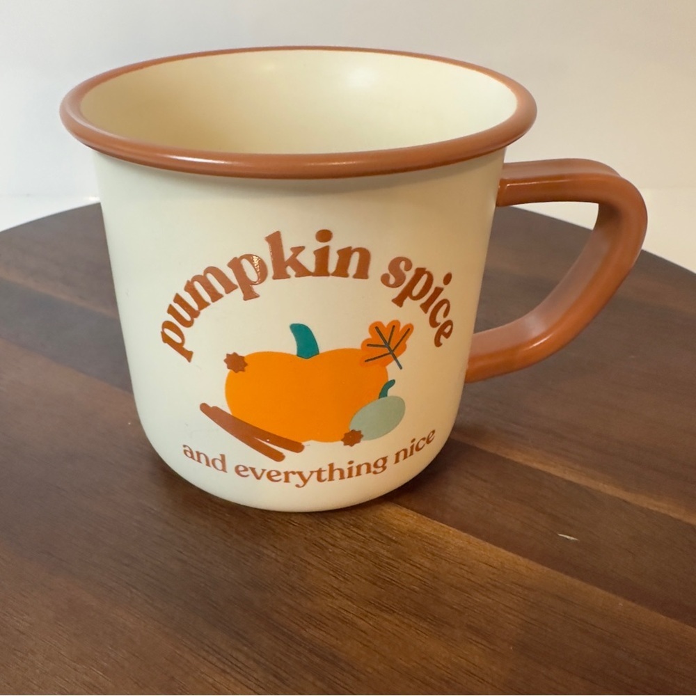 Indigo “Pumpkin Spice & Everything Nice” Mug – Fall Coffee Cup – Cottage Core